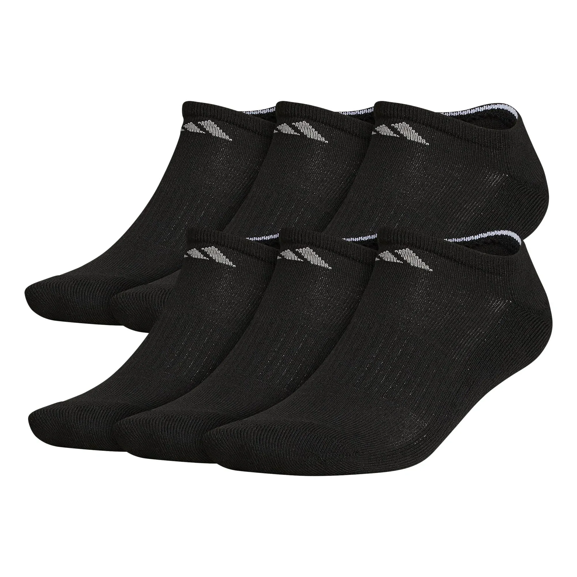 Adidas Men's Athletic No Show Socks 6 Pack, Black