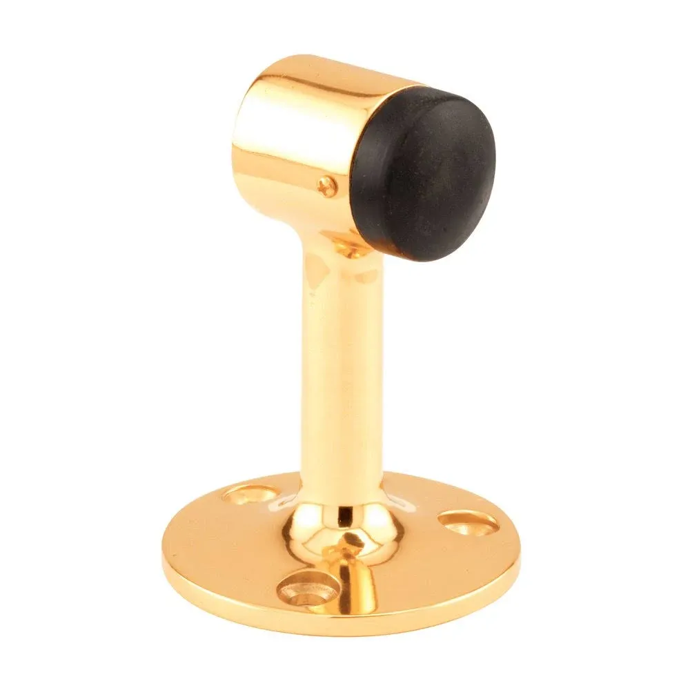 Prime-Line 3 in. Bright Brass Solid Brass Floor Door Stop