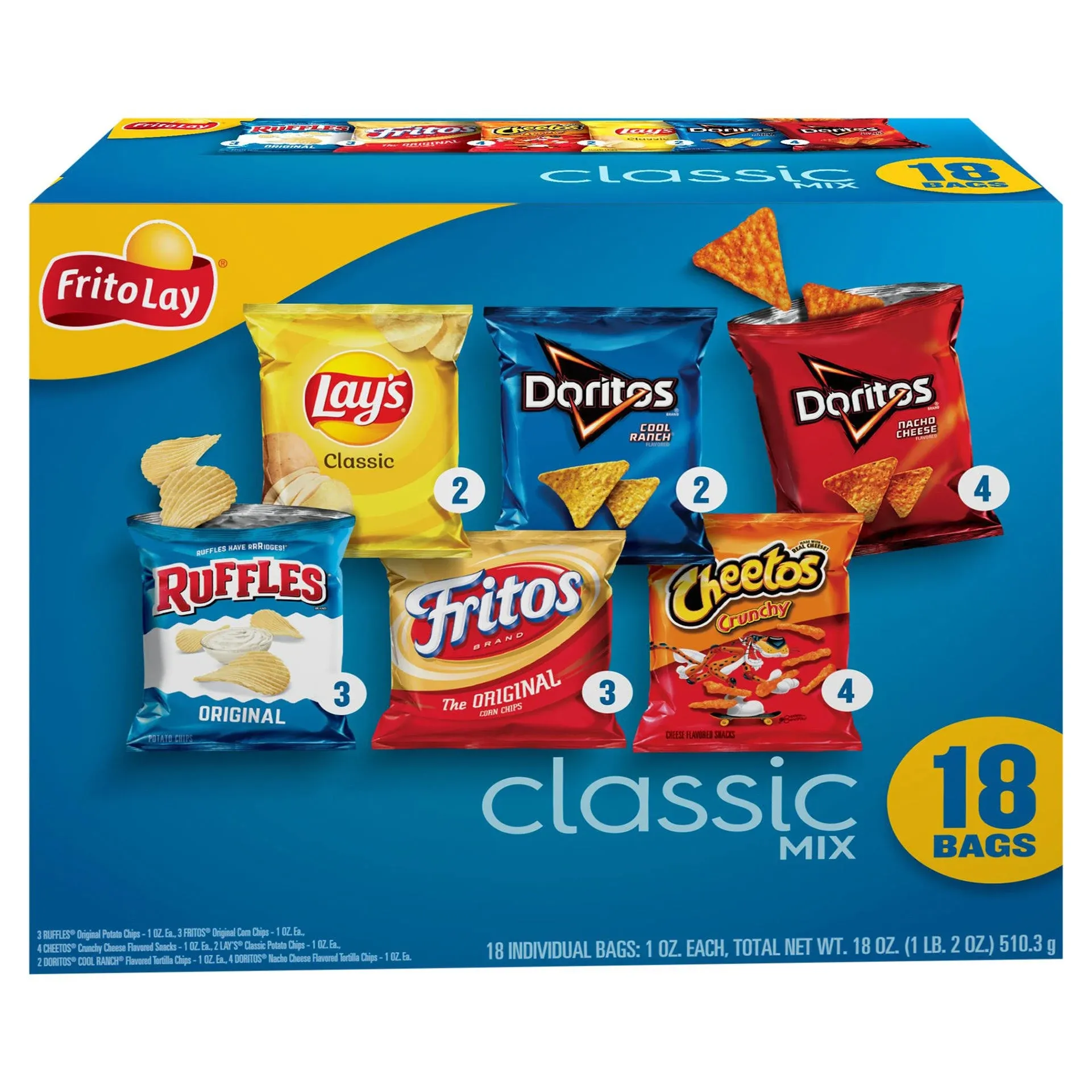 Frito Lay Classic Mix Multi Pack 18ct