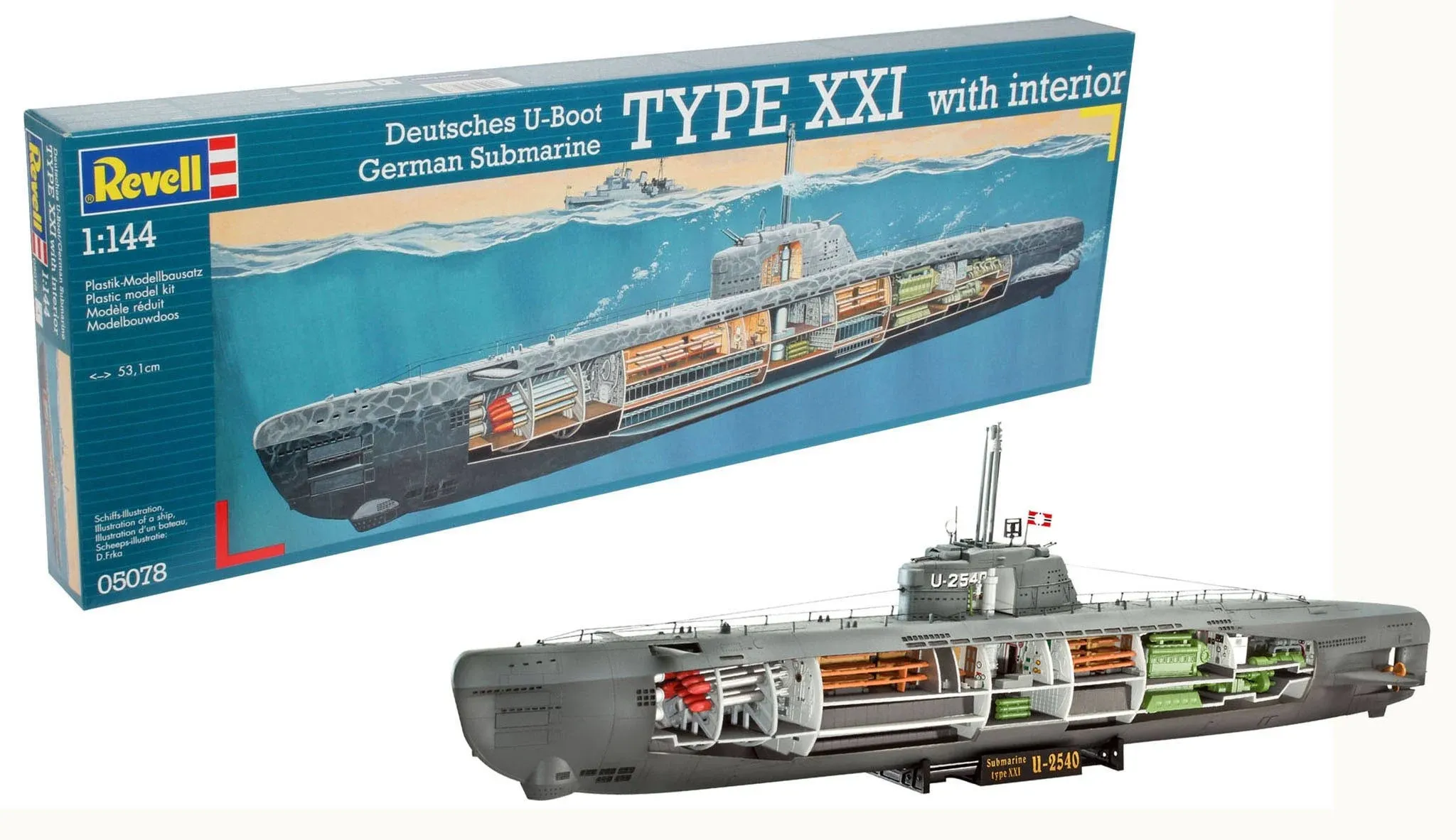 Revell Germany 1/144 U-Boat Type XXI w/interior 05078