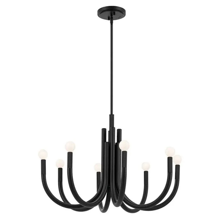 Odensa LED 29.25 inch Black Chandelier Ceiling Light