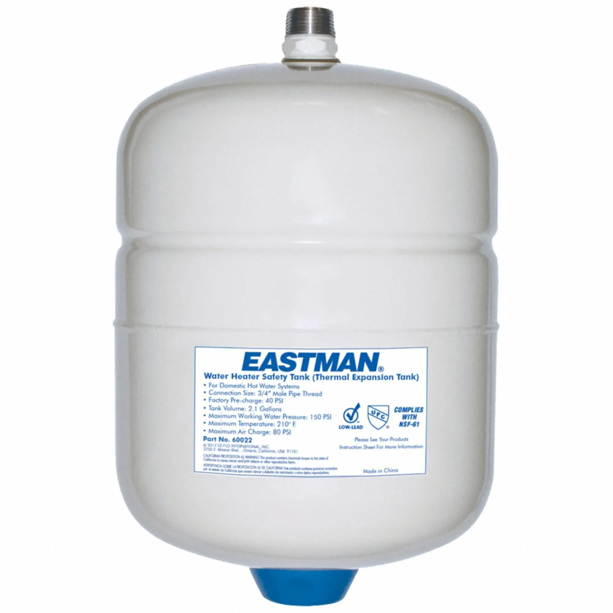 Eastman 60022 Thermal Expansion Tank - 2 Gallon, White