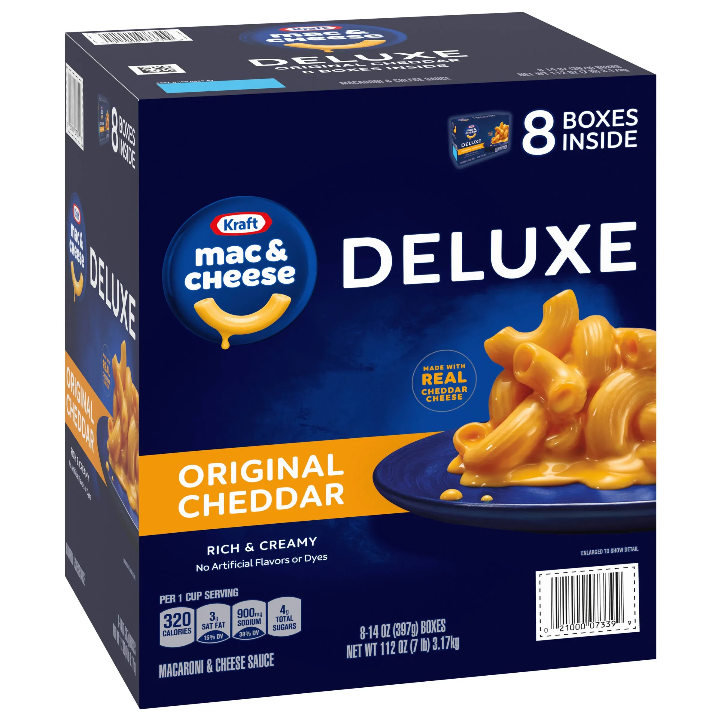 Kraft Deluxe Macaroni & Cheese Dinner, Original, 8 Pack - 8 pack, 2.39 oz cups