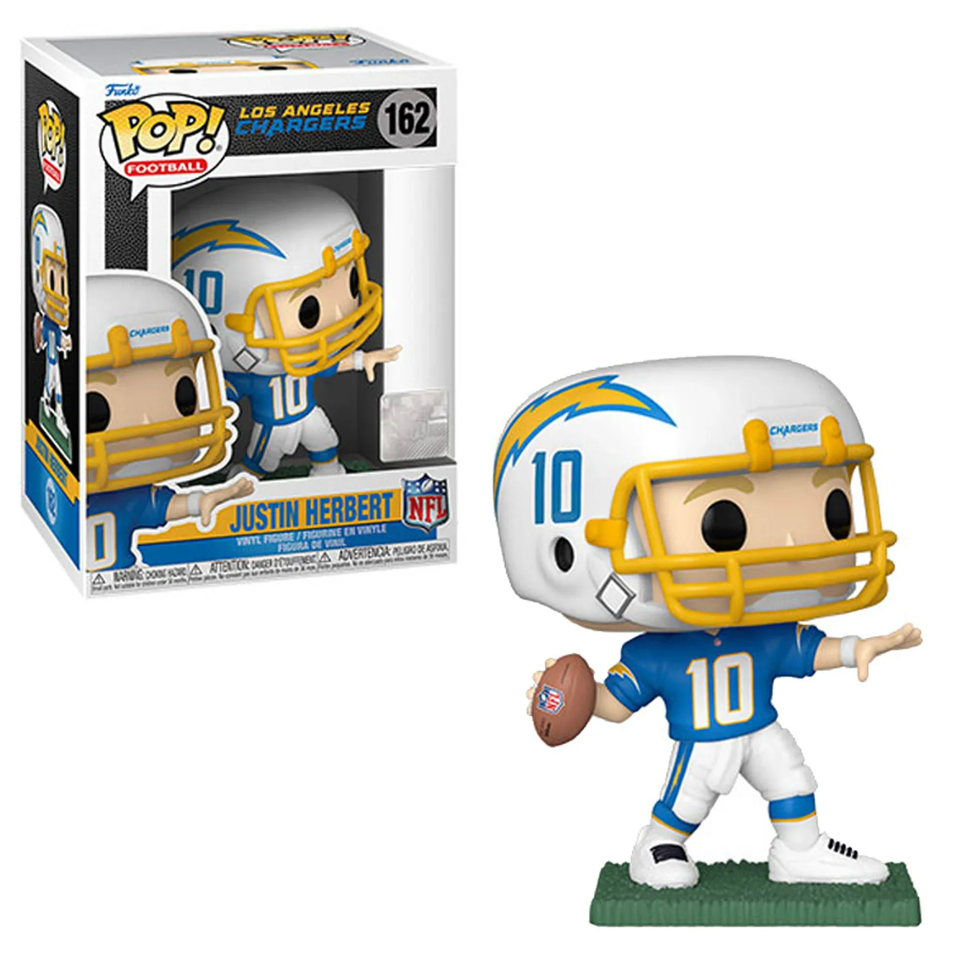 Justin Herbert (Los Angeles Chargers) NFL Funko Pop! S8 w/Ecotek Protective Case