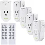 BN-LINK ES1513-5-2 Wireless Remote Control Outlet with Extra Long Range (5 Pack)