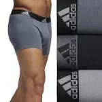 Adidas Men's Stretch Cotton 3-Pack Trunk, Onix Grey/Black/Grey / S