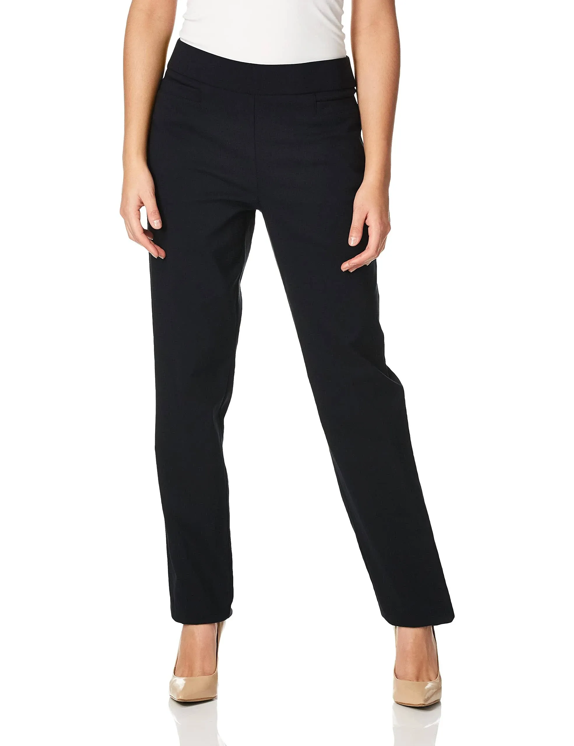 Briggs New York Women's Super Stretch Millennium Welt Pocket Pull on Career Pant (Average & Short Length)