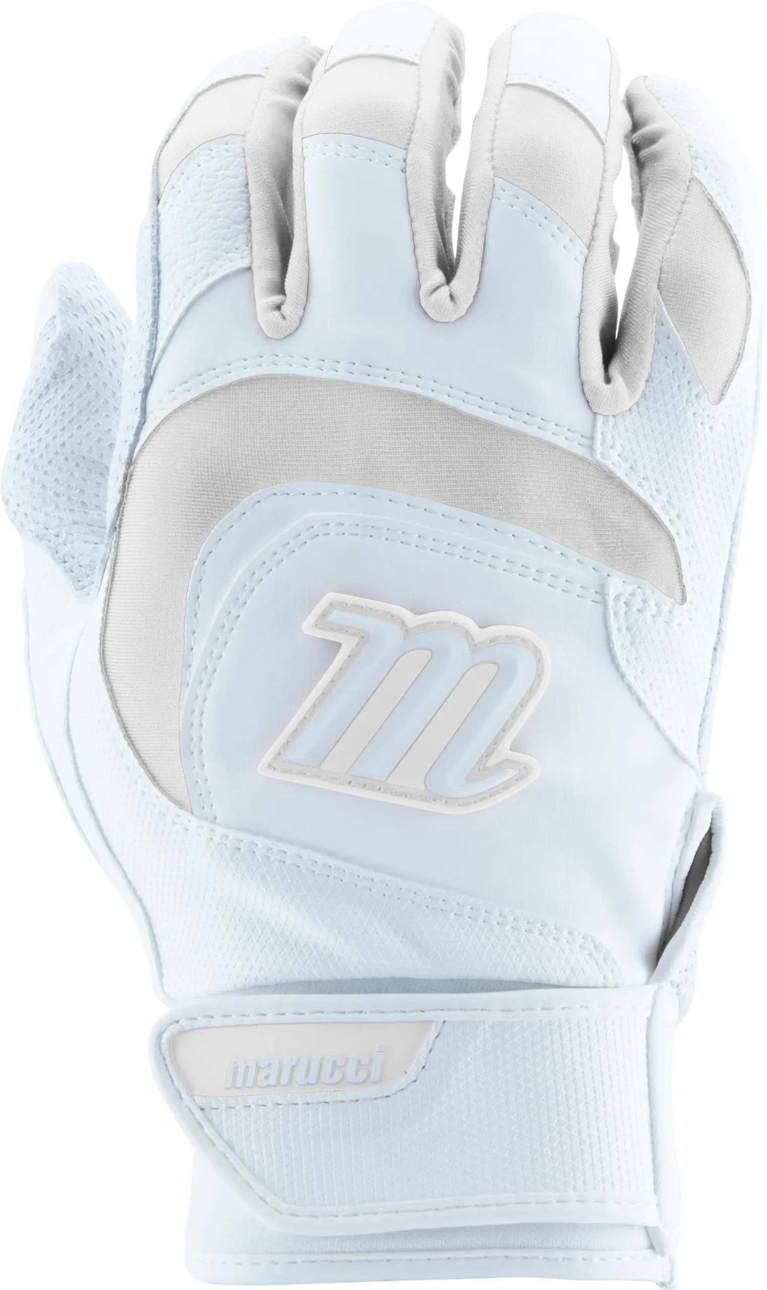 MARUCCI Signature Batting Glove V4, White/White, Adult X-Large