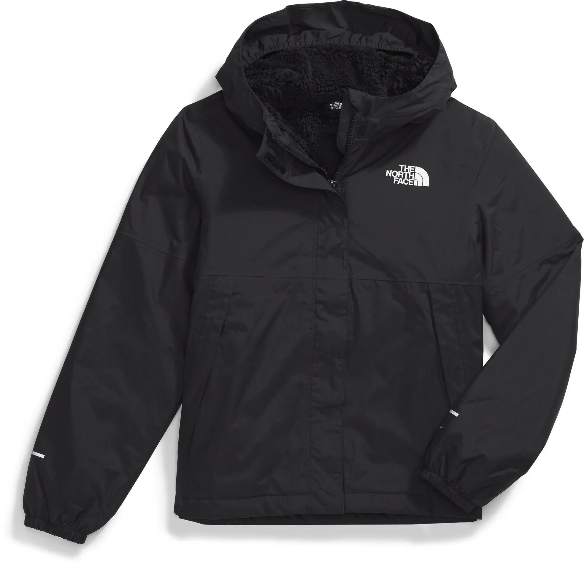 The North Face Girls' Warm Antora Rain Jacket, Medium, TNF Black