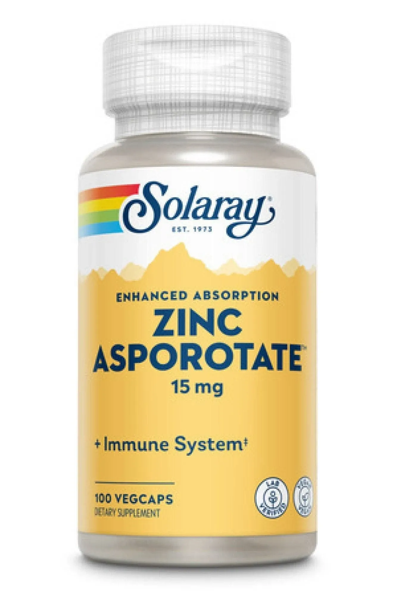 Solaray Zinc Asporotate - 100 Capsules