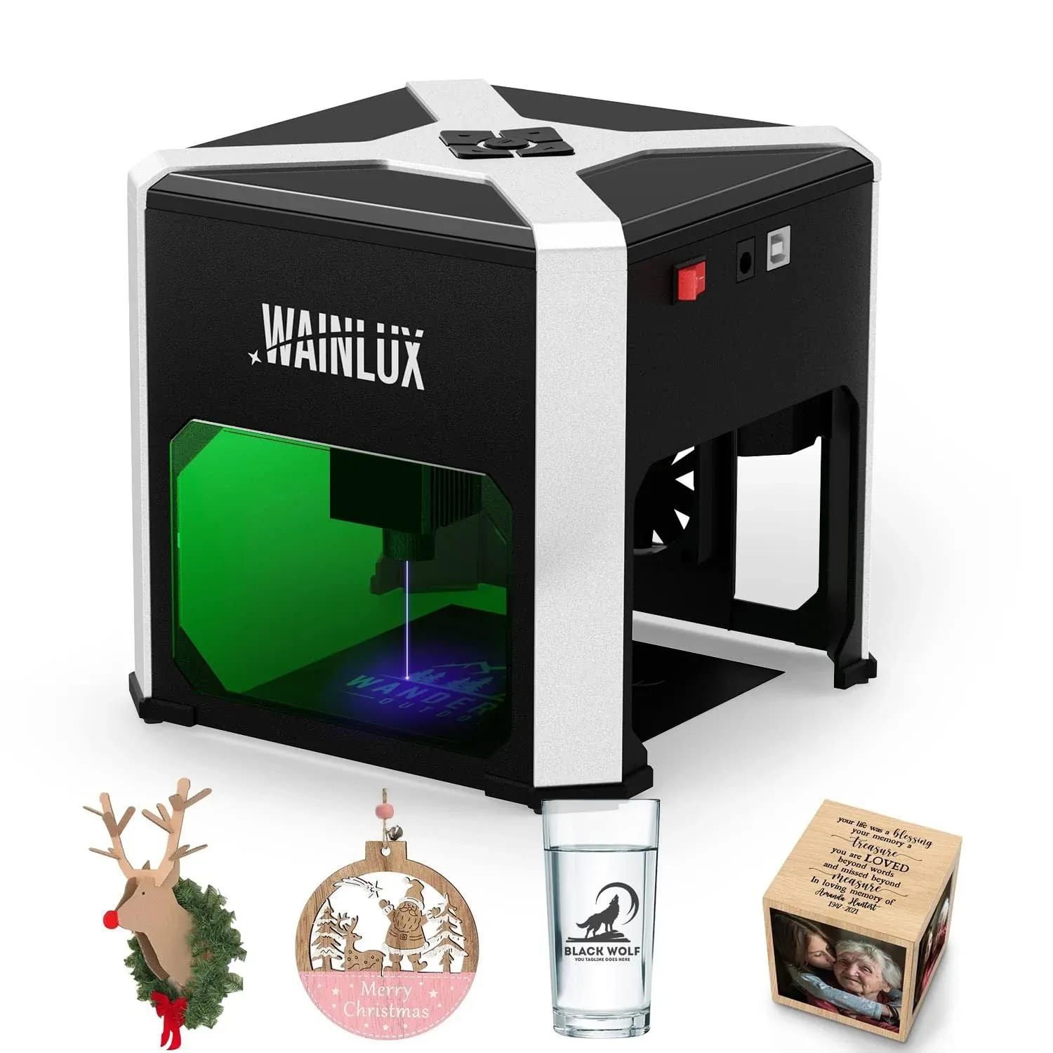 Laser Engraver WAINLUX K6 Pro, 3000mW Laser Engraving Machine, 0.05mm 