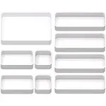 9 Pcs Stackable Drawer Organizer Trays Set, Multifunctiona<wbr/>l Stackable White