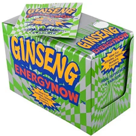 Ginseng Energy Now, Herbal Supplements (24 Packs x 3 Tablets in Each)