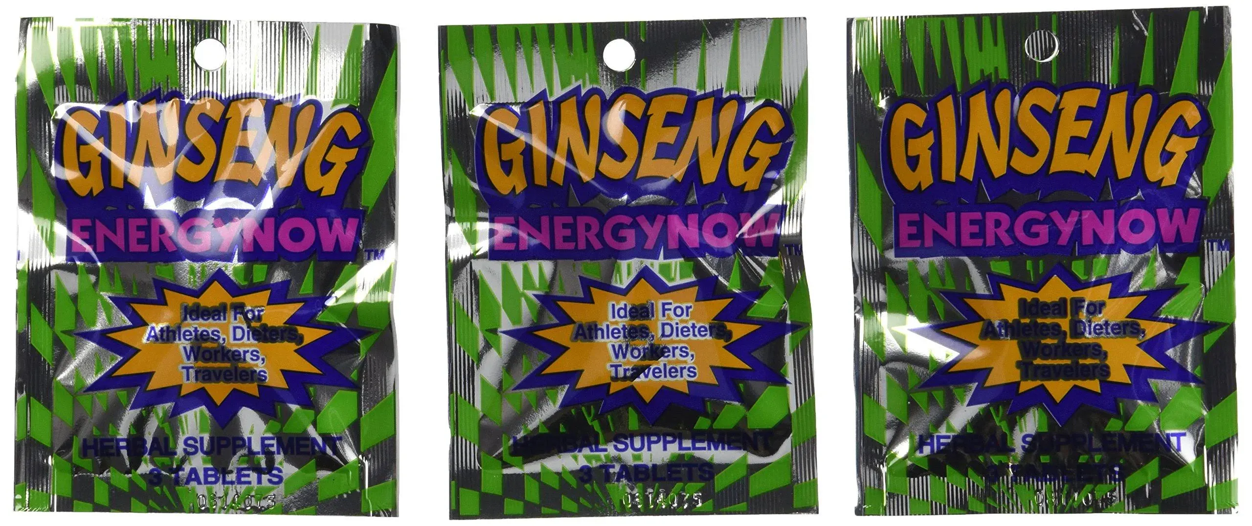 Ginseng Energy Now, 3 tab Packages,24 Count (Pack of 1)