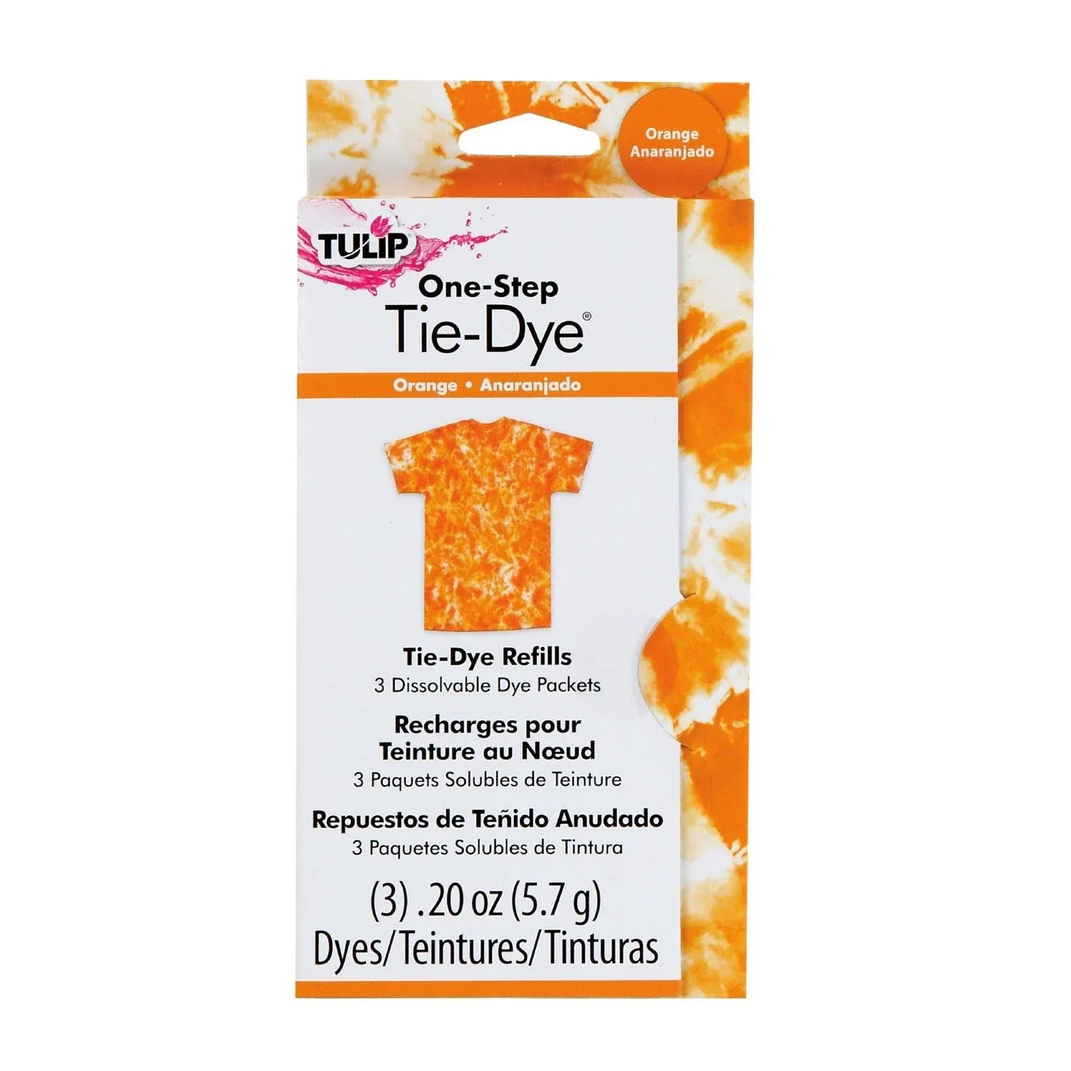 Tulip One-Step Tie-Dye Kit Tulip Fabric Dye Open Stock 29037 Fdy Refill Orange