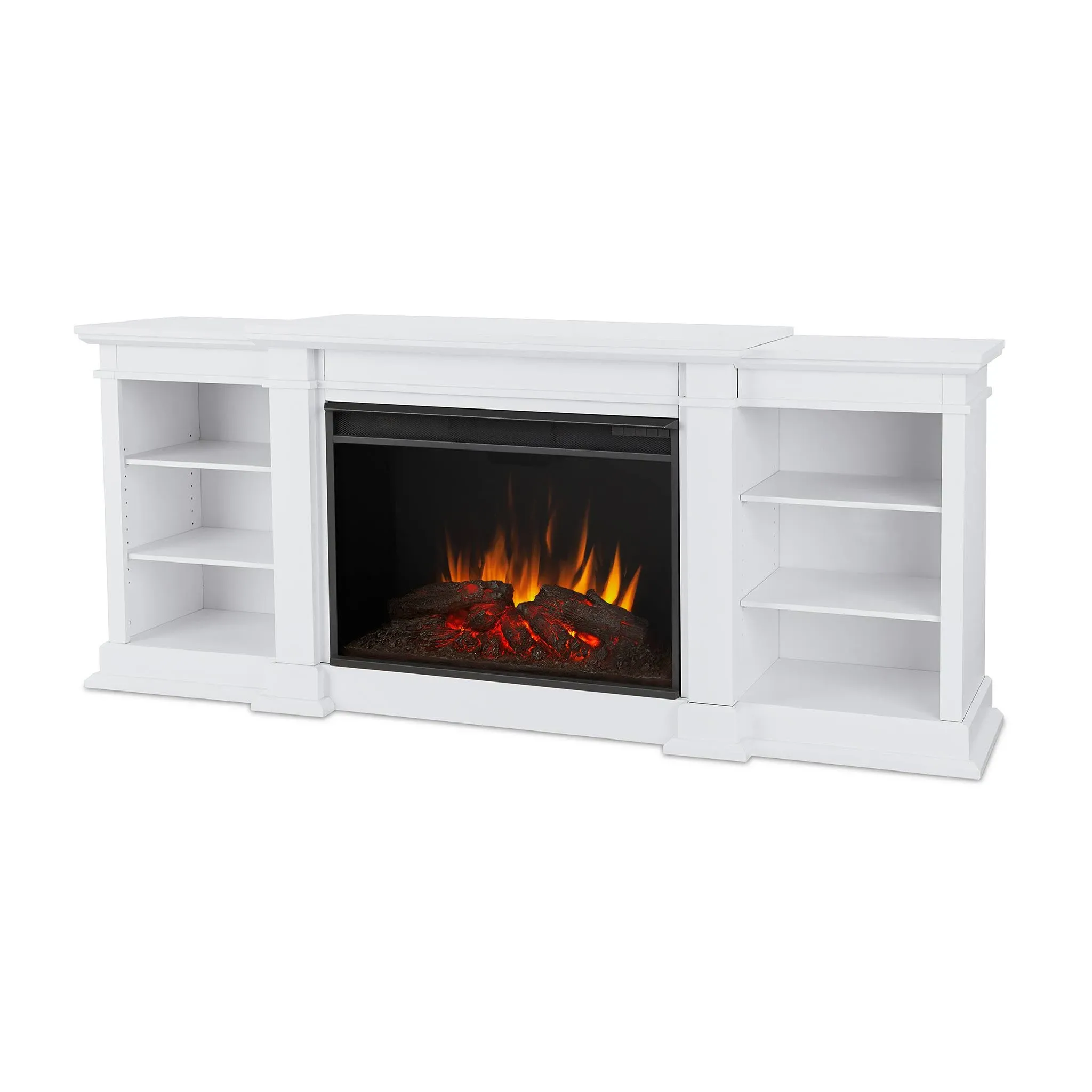 Real Flame Eliot Grand Electric Fireplace Entertainment Center, White