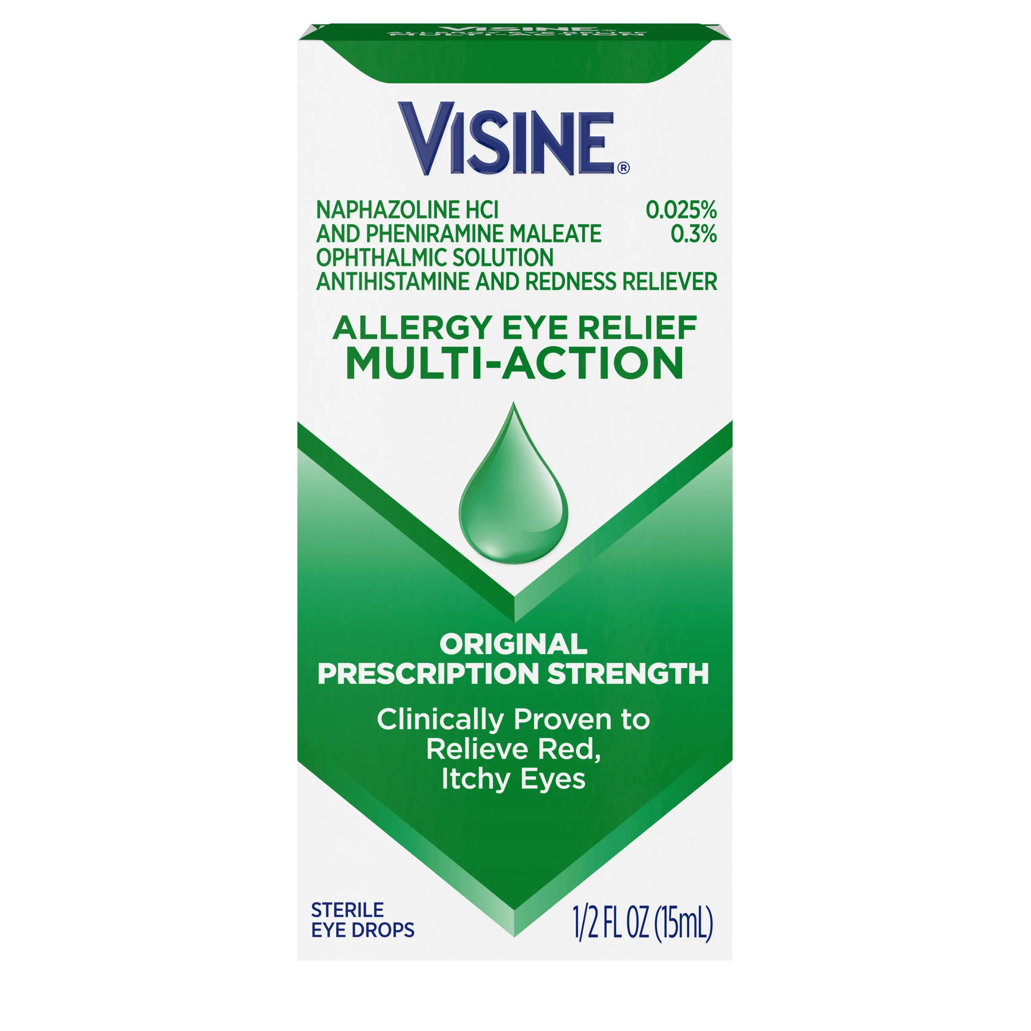 Visine, Allergy Eye Relief, Multi-Action Eye Drops, 1/2 fl oz (15 ml) (Discontinued Item)