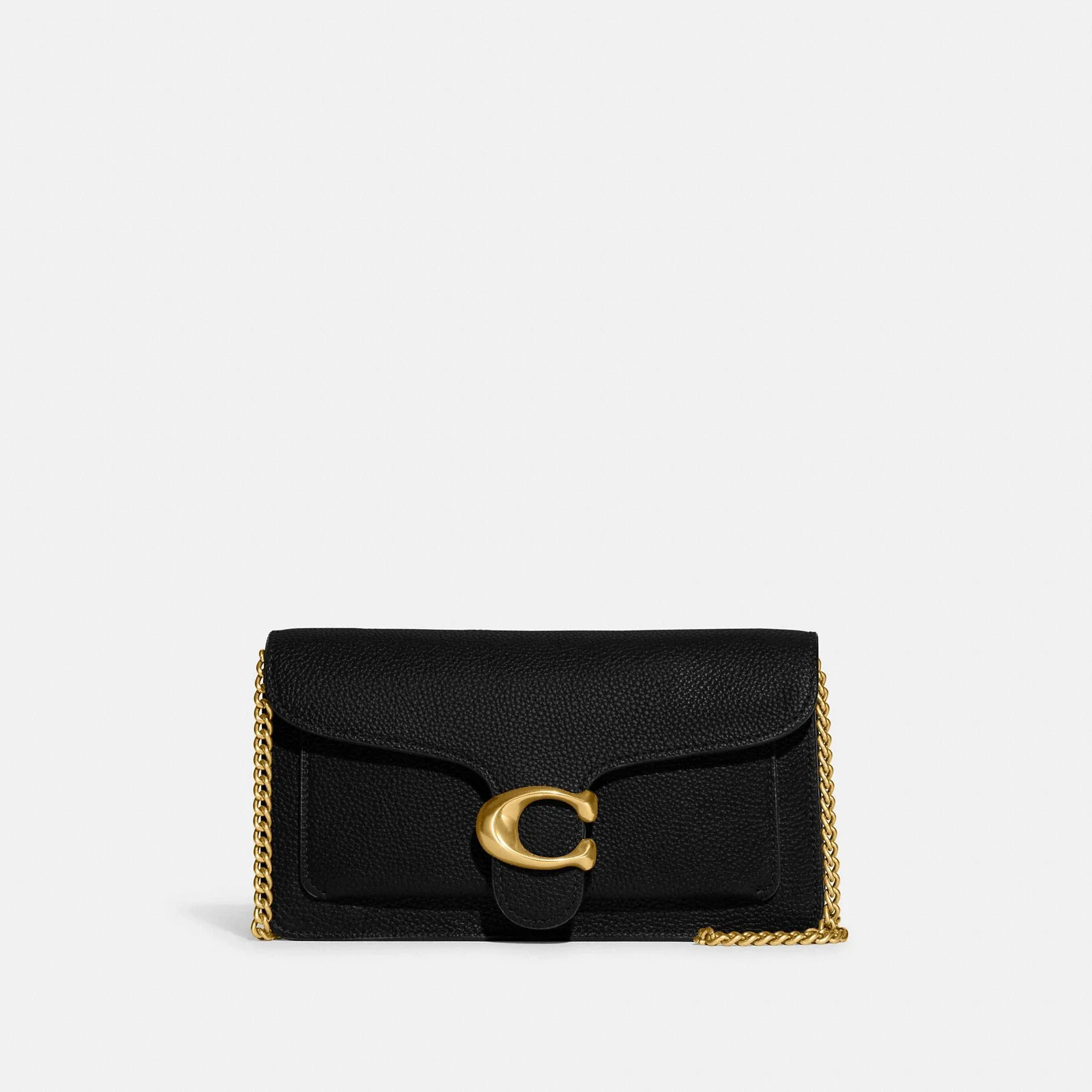 Coach Tabby Chain Leather Clutch Bag