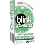 Blink Lubricating Eye Drops for Contact Lenses - 0.34 fl oz EXPIRE 12/24