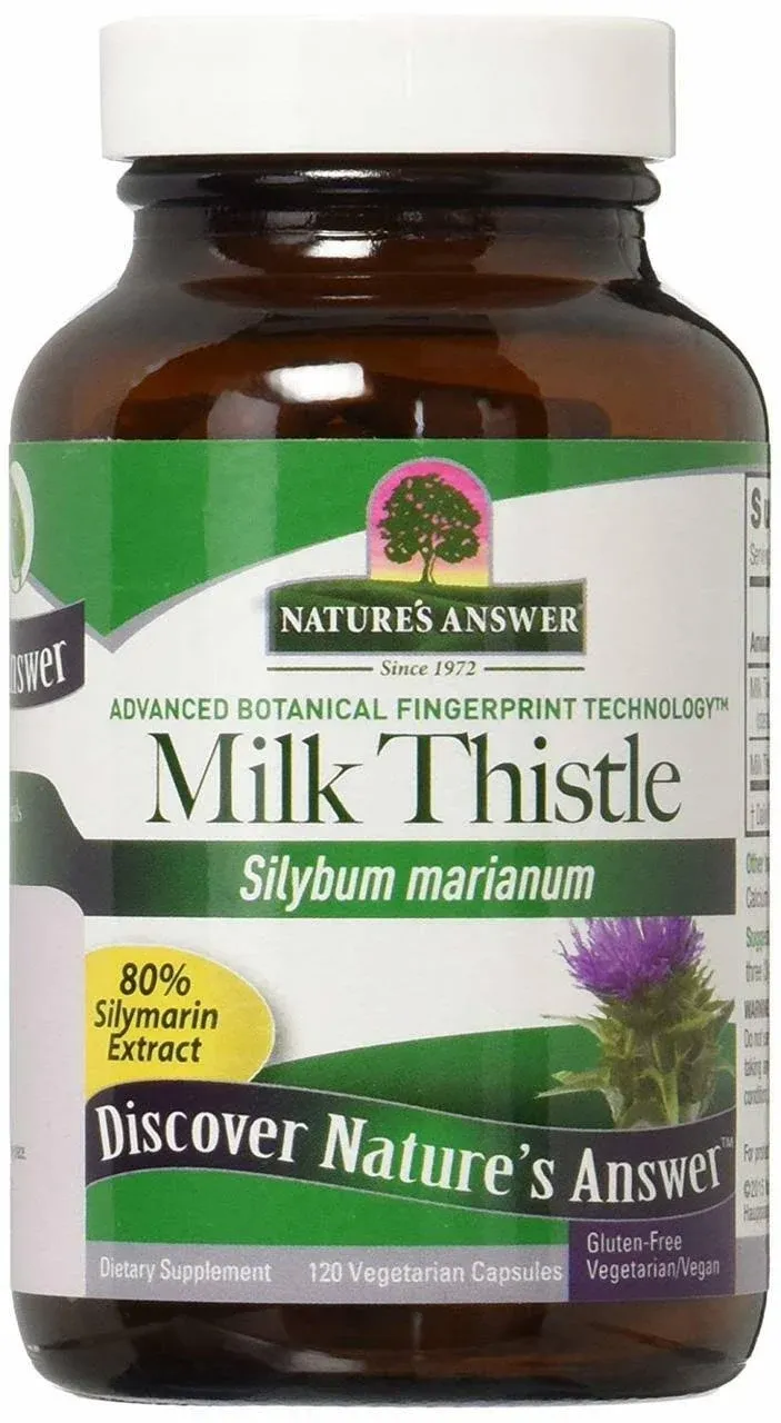 Natures Answer Milk Thistle, Vegetarian Capsules - 60 capsules