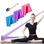 Resistance Bands Set, 3 Pack Professional Latex Elastic Bands for Home or Gym Upper & Lower Body Exercise, Physical Therapy, Strength Training, Yoga, Pilates, Rehab, Blue & Purple & Pink