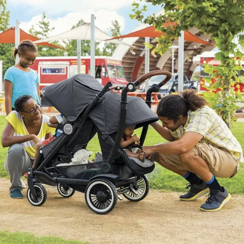 Entourage 2.0 Double Stroller in Navy (Also Available in Black)