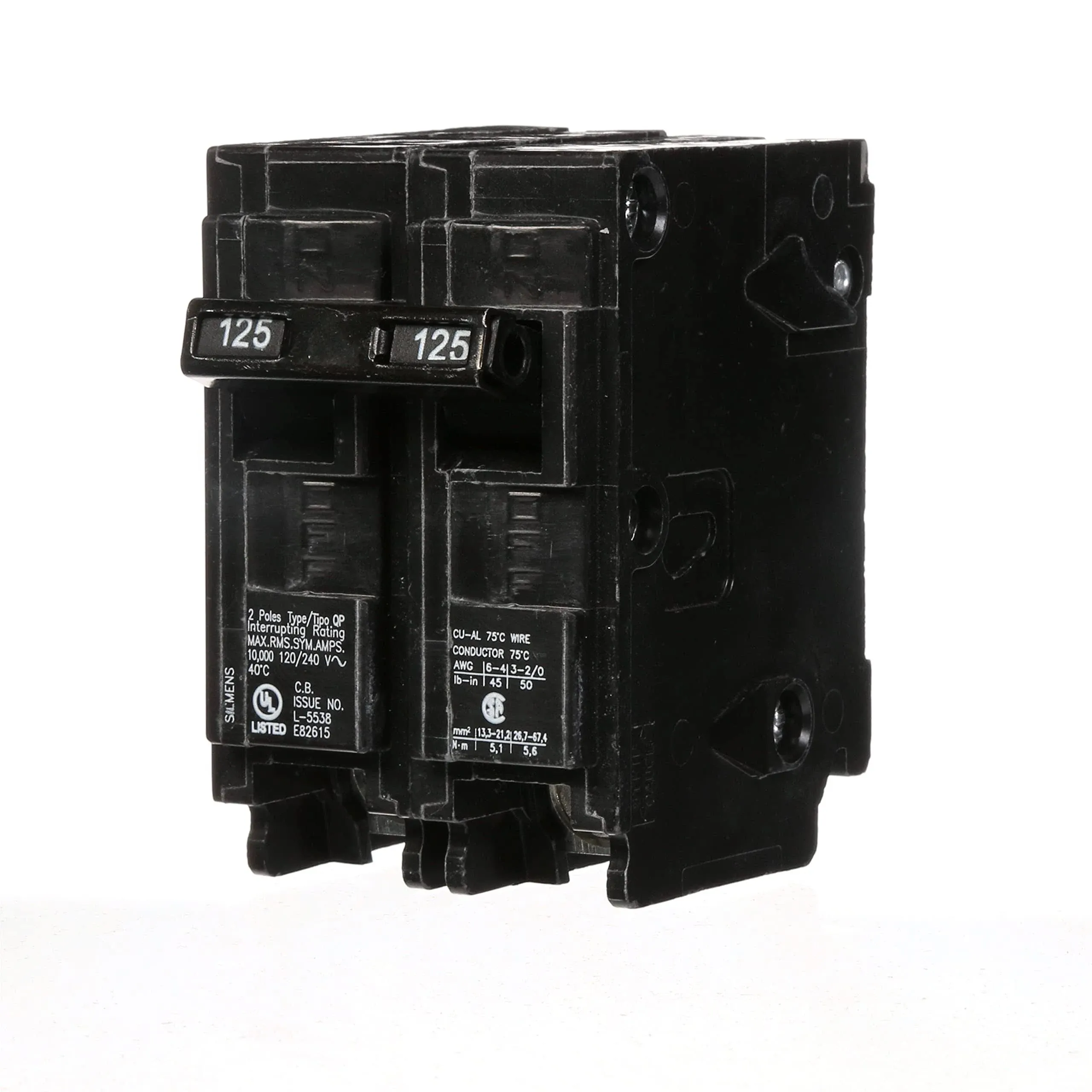 Siemens QP 125-amp 2-Pole Standard Trip Circuit Breaker