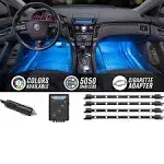 LEDGlow 4pc. Multi-Color LED Car Interior Underdash Lighting Kit