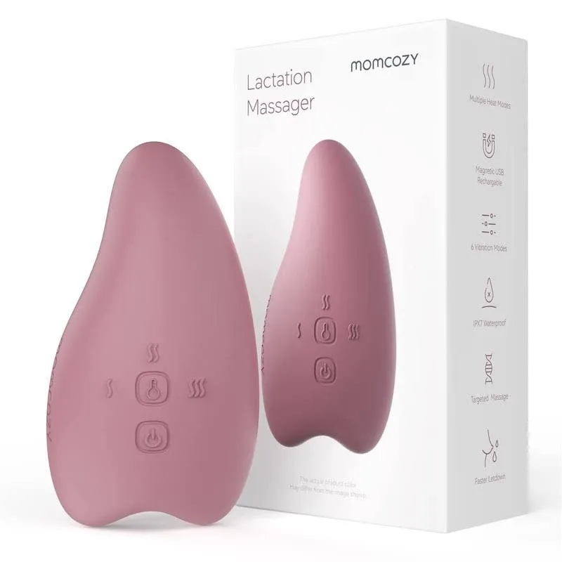 Warming Lactation Massager 2-in-1 Soft Breast Massager for Breastfeeding Heat