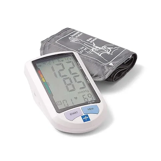 Medline Elite Automatic Digital Blood Pressure Monitor with Large Display Screen, Universal Upper Arm Cuff (fits arms 22-42 cm), Batteries and Carrying Case Included, MDS3001, BasicMedline Elite Automatic Digital Blood Pressure Monitor with Large Display