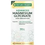 Nature's Bounty Advanced Magnesium Glycinate Capsules