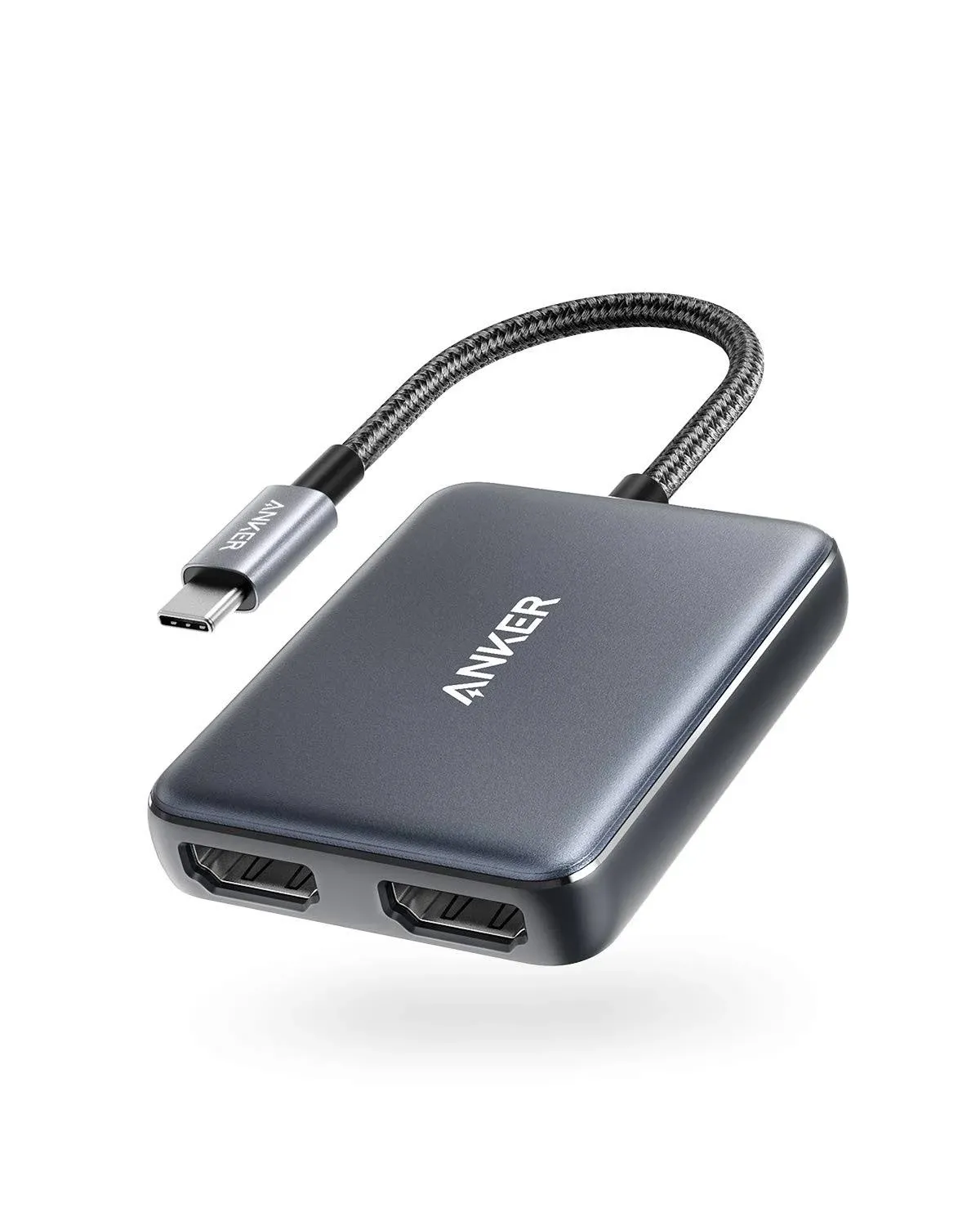 Anker USB C to Dual HDMI Adapter, Compact and Portable USB C Adapter, Supports 4K@60Hz and Dual 4K@30Hz, for MacBook Pro, MacBook Air, iPad Pro, XPS