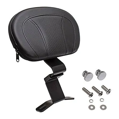 HIYOYO Detachable Black Front Driver Rider Backrest Pad Custom Kit Fits for H...