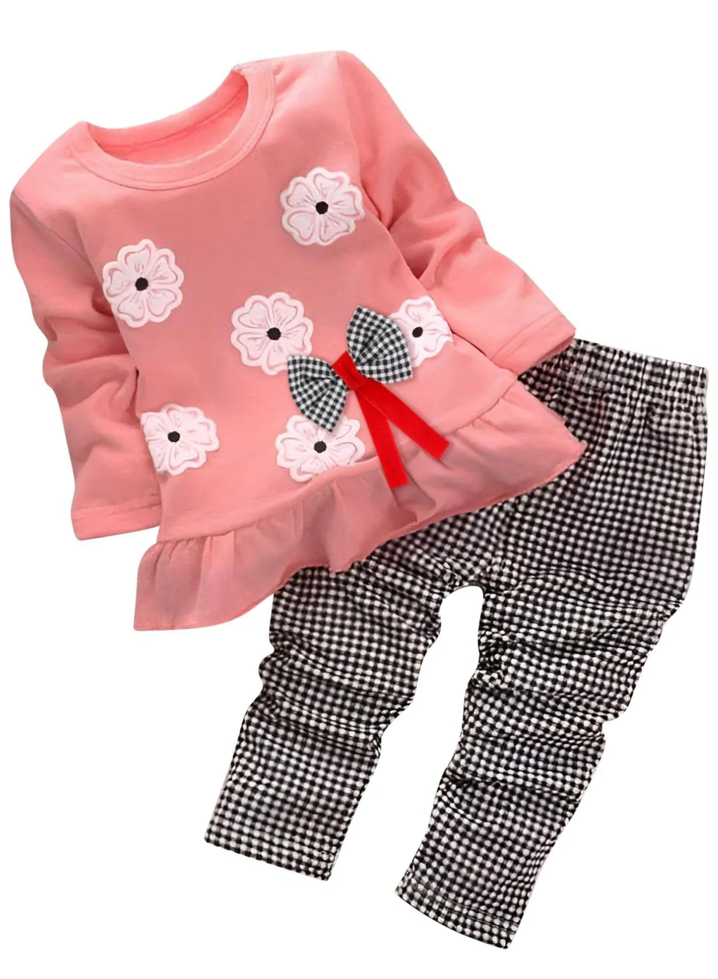 BOMDEALS Adorable Cute Toddler Baby Girl Clothing 2pcs Top&Pants Winter Outfits