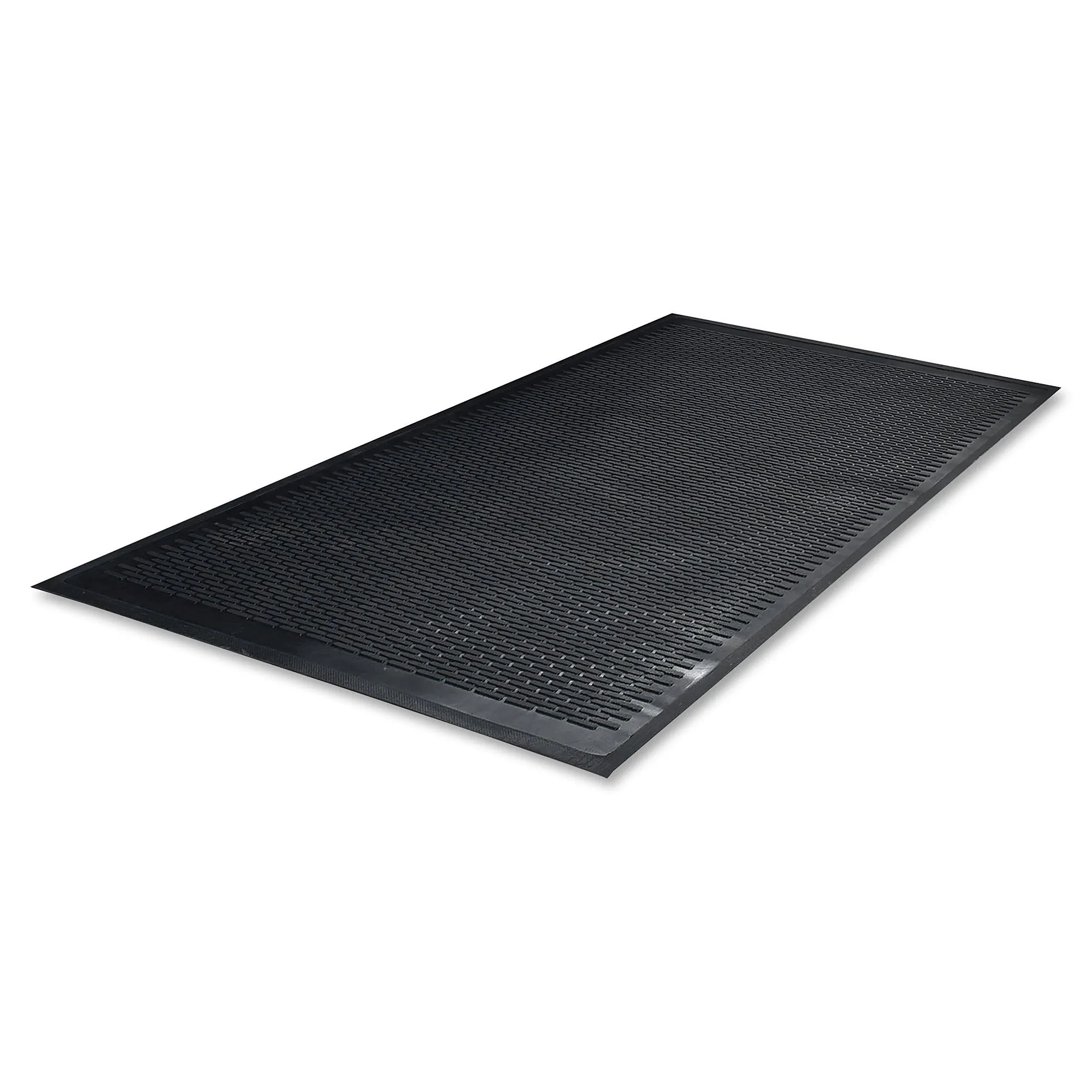 Genuine Joe 70367 Scraper Outdoor Mat, Rubber, Traps Dirt/Grime, 3-Ft x5-Ft , Black