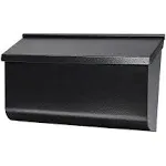  Woodlands Galvanized Steel Wall Mount Mailbox, L4010WBAM, Medium Capacity Black