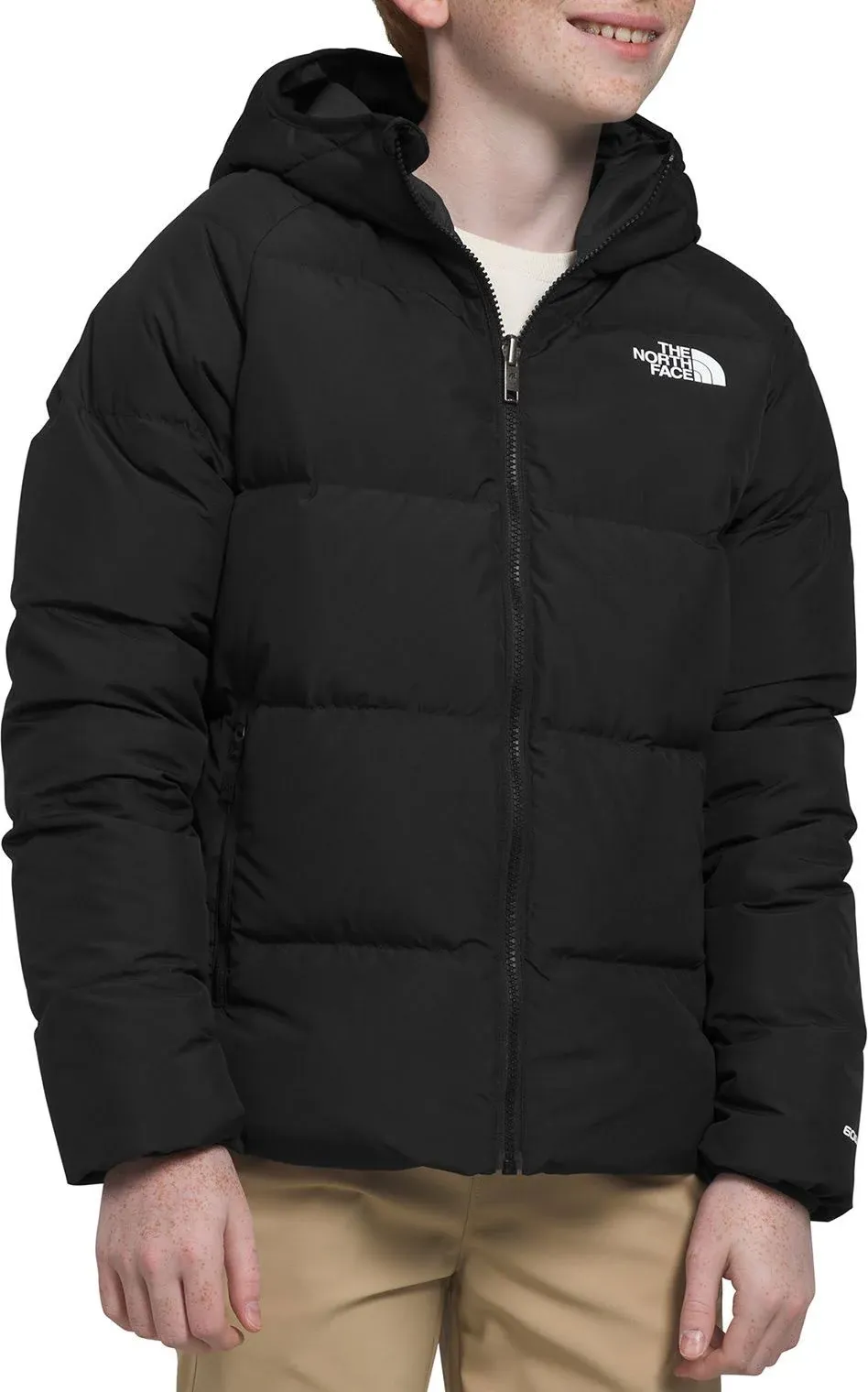 The North Face Boys' Reversible North Down Hooded Jacket - Small - TNF Black