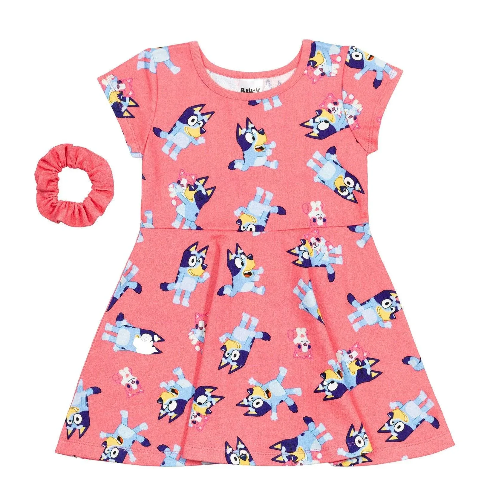 Bluey Bingo Skater Dress and Scrunchie | imagikids Baby and Kids Clothing 10-12 / Pink