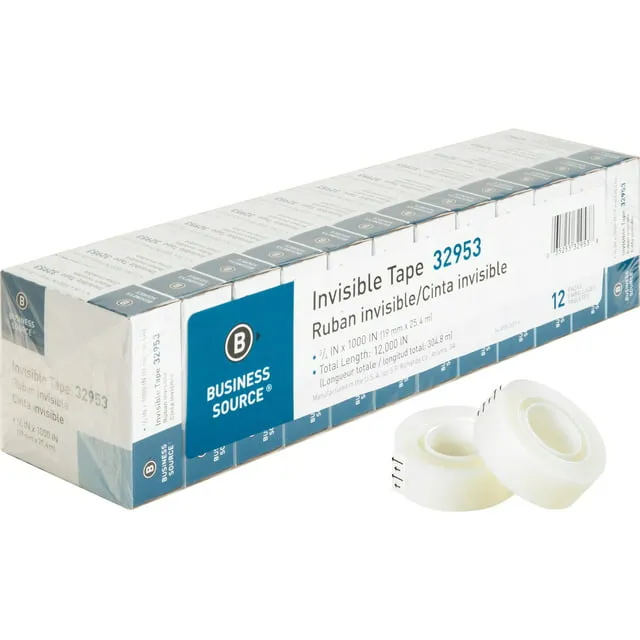 BSN32953 - Transparent Tape, 1 Core, 3/4x1000, 12/PK, Clear