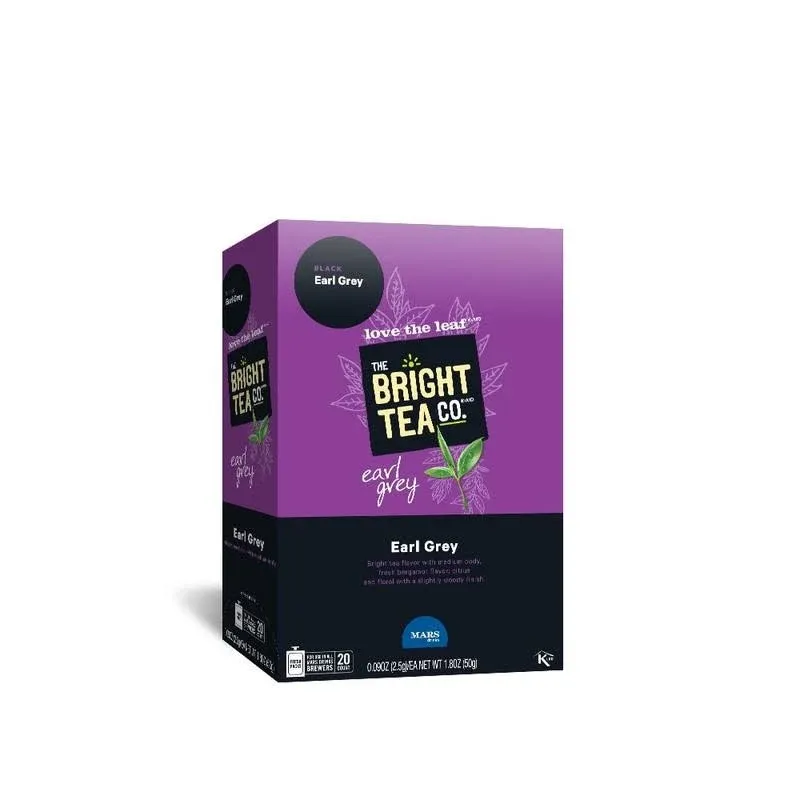 THE BRIGHT TEA CO., Earl Grey Tea Freshpacks for MARS DRINKS FLAVIA Brewer, 20 Packets