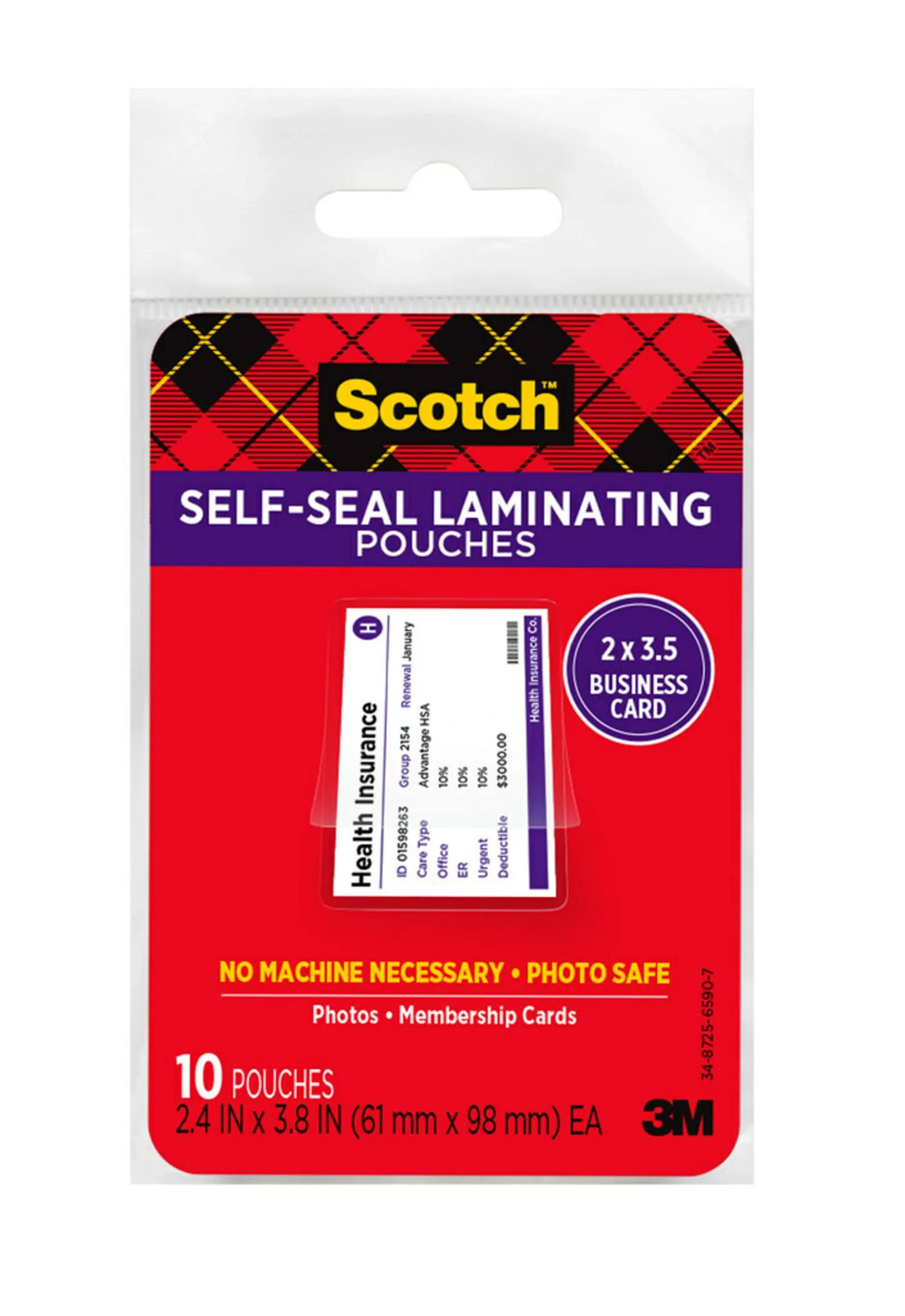 Scotch Self Sealing Laminating Pouches