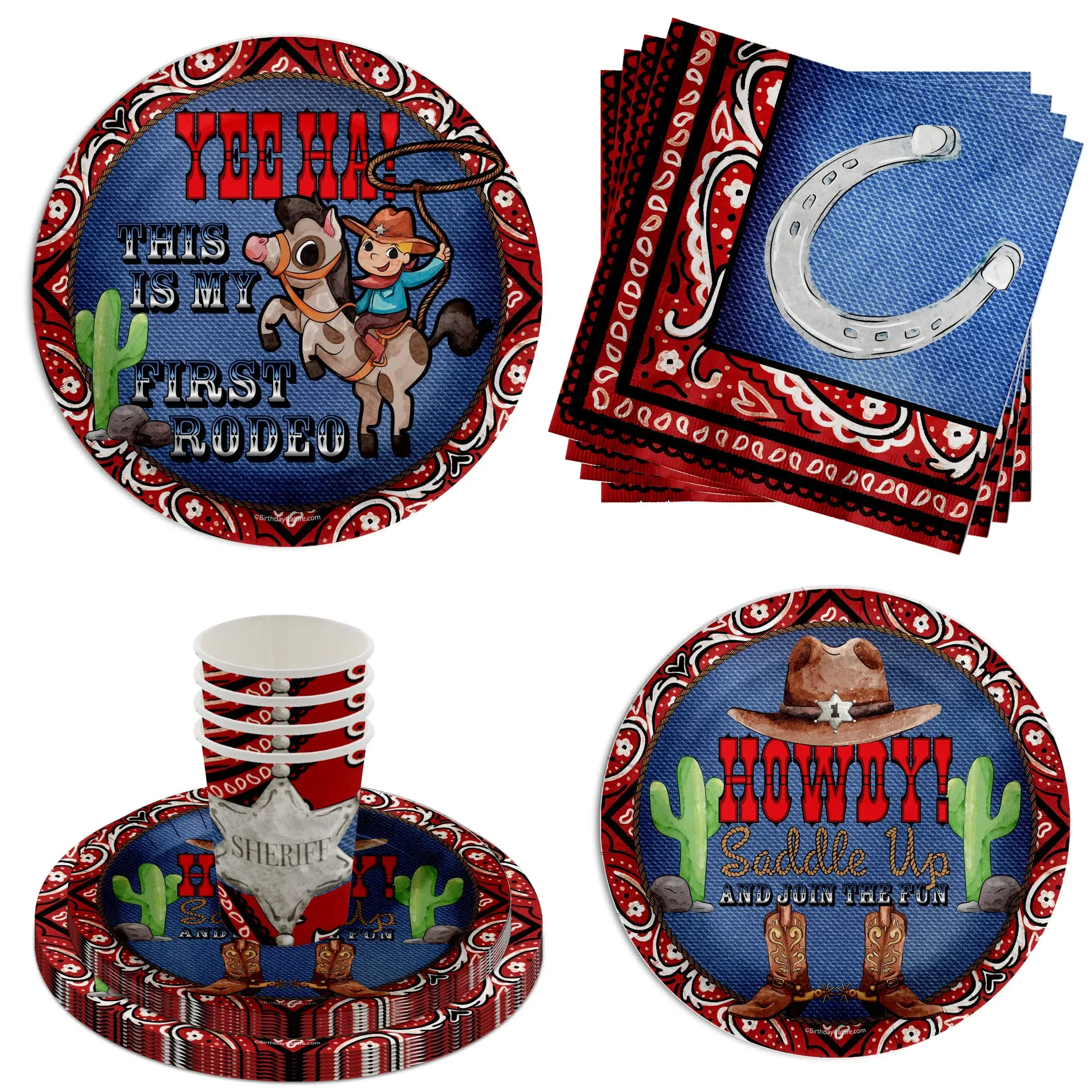 My First Rodeo Cowboy Western Birthday Party Supplies