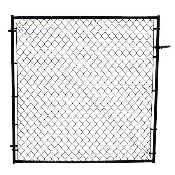 Fit-Right 6'H Adjustable Walk Gate Kit Square Corner Frame - Black