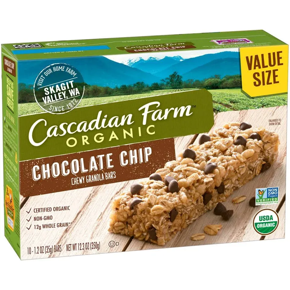 Cascadian Farm Chocolate Chip Bars - 12.3 oz box