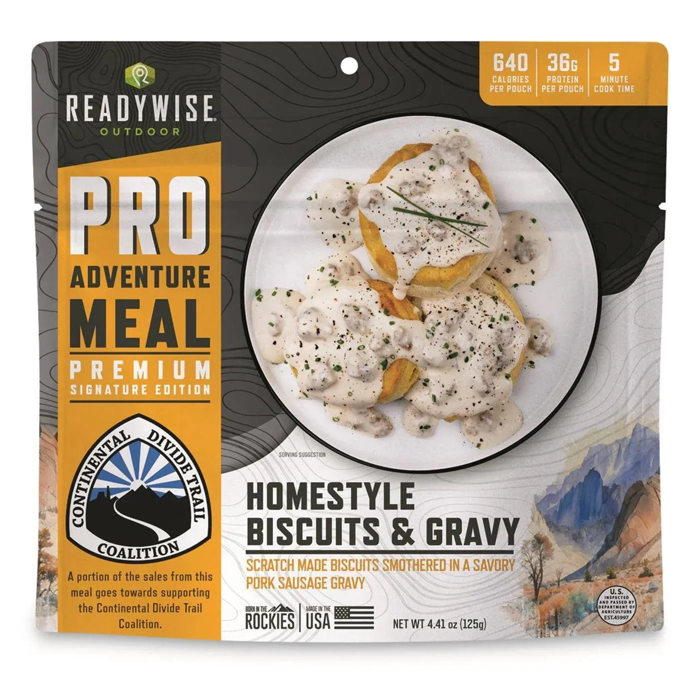 ReadyWise Outdoor Pro Meal Homestyle Biscuits & Gravy with Sausage