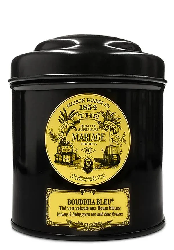 Mariage Freres Bouddha Bleu Green Tea In Classic Black Canister 100G