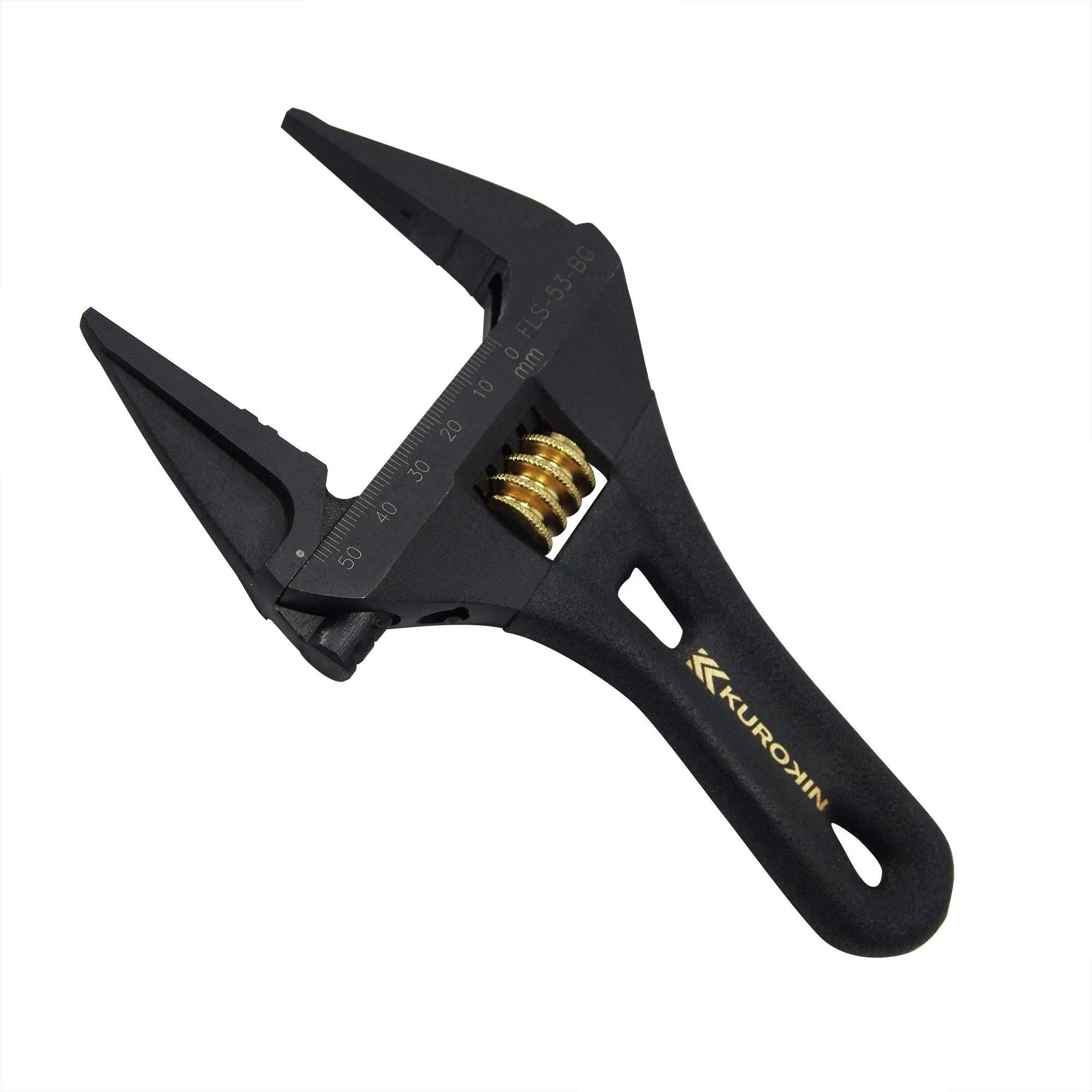 Fujiya Light short monkey wrench with Kurokin grip FLS-53-BG