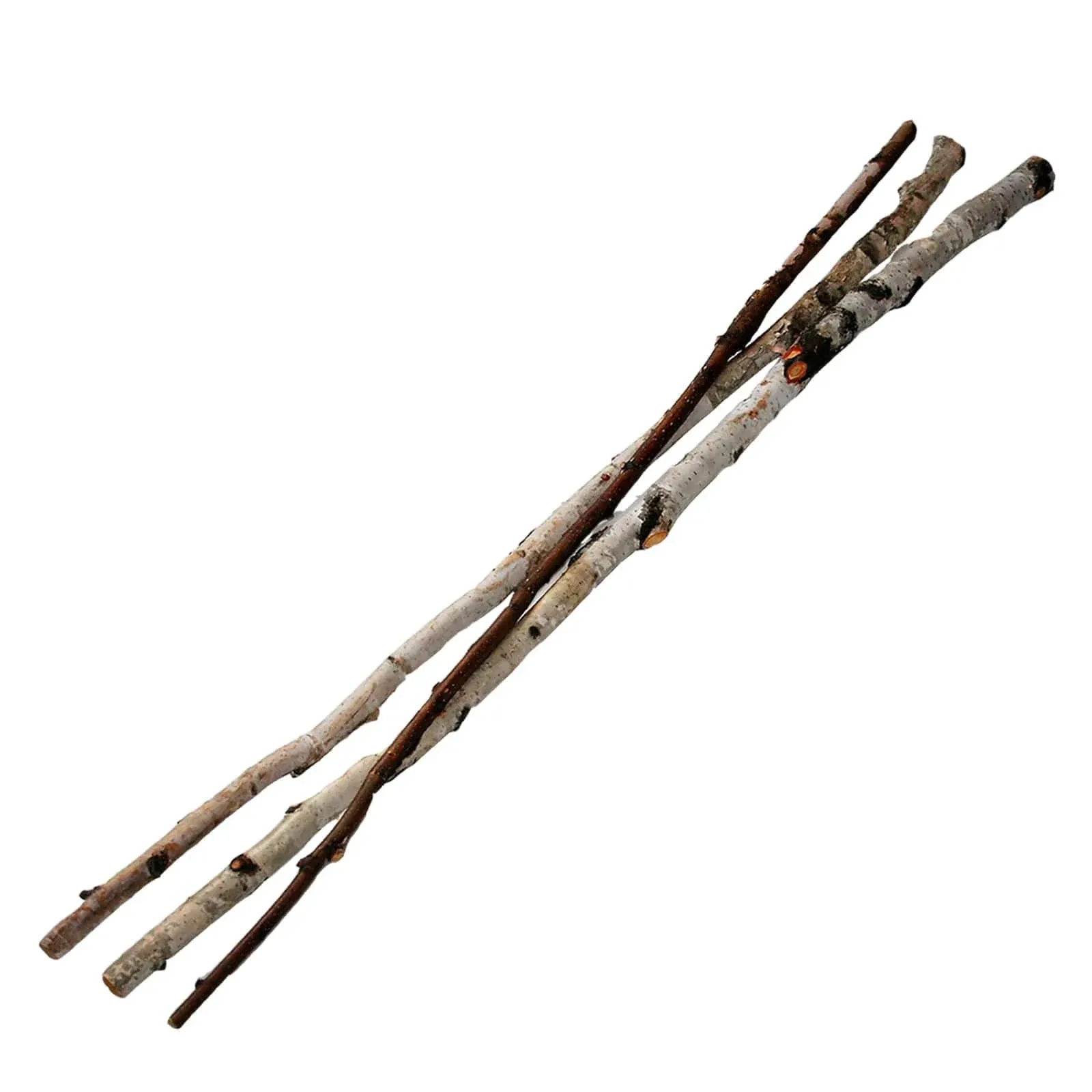 Natural White Birch Sticks 48" 3/Pkg .5" to 1"