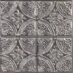 Camden Antique Silver Faux Tin Peel and Stick Backsplash Tiles | Inhome