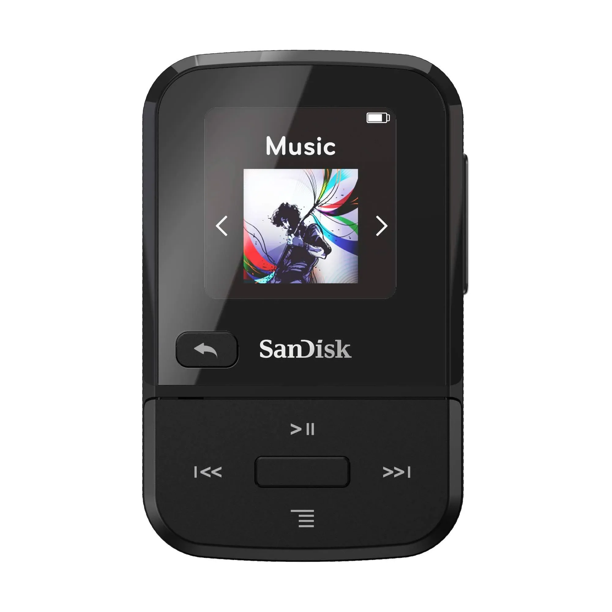 SanDisk 16GB Clip Sport Go MP3 Player, Red - LED Screen and FM Radio - SDMX30-016G-G46R (Renewed)